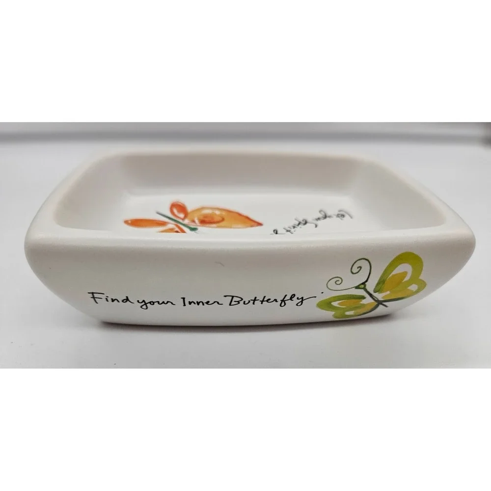 Creative‎ Bath Products Flutterby Soap Dish Butterfly Inspirational Quotes